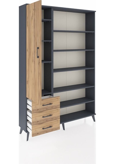 Arges Dolap 9 Raflı 3 Çekmeceli 3 Kapaklı 132x30x195 Antrasit-çam/çam Atlas Çam/atlas Çam Arges Dolap 9 Raflı 3 Çekmeceli 3 Kapaklı 132x30x195 Antrasit-çam/çam Atlas Çam/atlas Çam