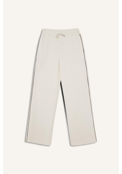 Defacto Ultra Yumuşak Wıde Leg Geniş Paça Standart Boy Modal Sporcu Pantolon D7128ax26sper218 Ekru-er218