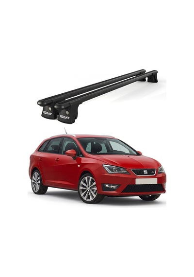 Trio-ıı Seat İbiza Kombi 2015 Ve Sonrası Uyumlu Siyah Kilitli Ara Atkı 120cm Port Bagaj Tavan Barı