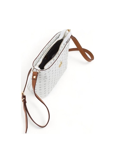 Bilik Deri Monogram Beyaz/taba Kadın Çapraz Askılı Çanta Nv 1008- 001