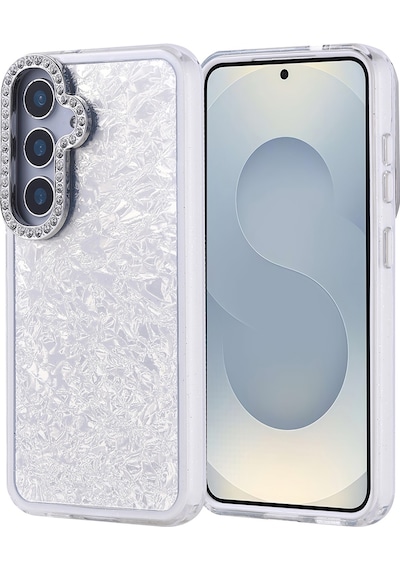 Galaxy S24 Kılıf Taşlı Tasarımlı Zore Kapi Kapak Gümüş