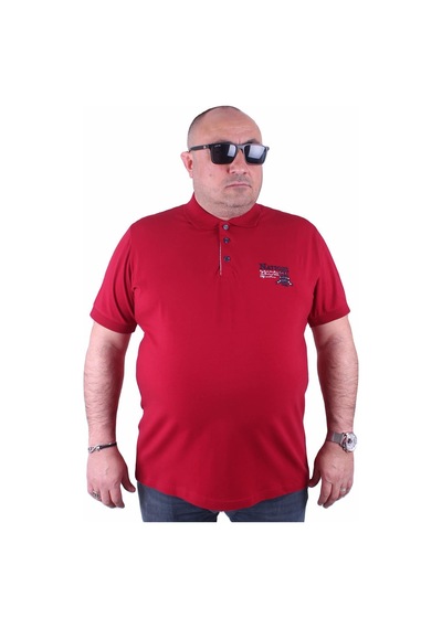 Moc Grande Mocgrande Erkek Büyük Beden Polo Tişört Nations Team 23402 Bordo