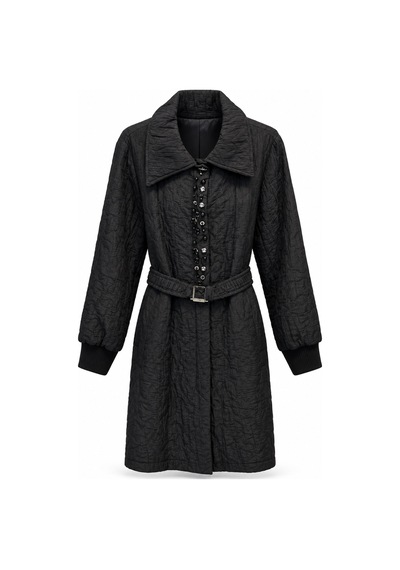 Lale Butik Şerit Aksesuar Detay Ceket 14298 Siyah