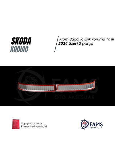 Skoda Kodıaq Uyumlu Bagaj İç Eşik Koruma 2024 Üzeri P.çelik Taşlı