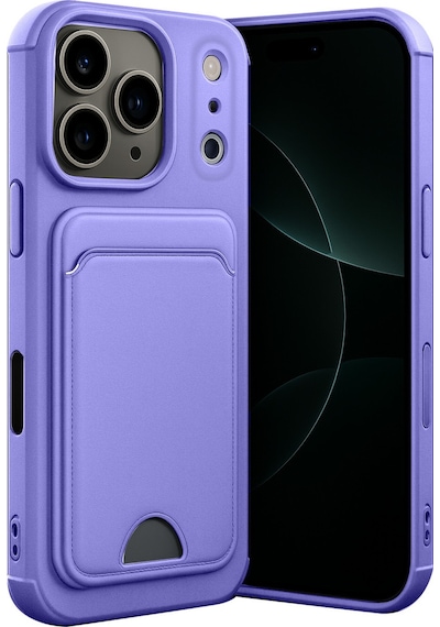 Apple iPhone  Uyumlu,  17 Pro Max Kelvin Kartvizitli Silikon - Lila