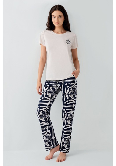 Arnetta Kadın Krem Pijama Takım Ar3565-s-v2 Krem