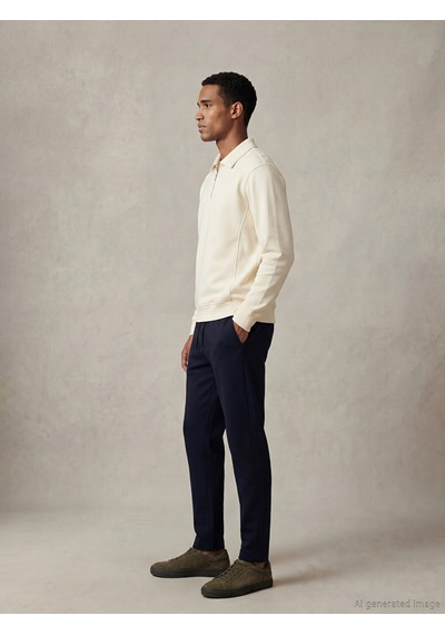 Lcw Vision Ekru Fermuarlı Polo Yaka Erkek Sweatshirt
