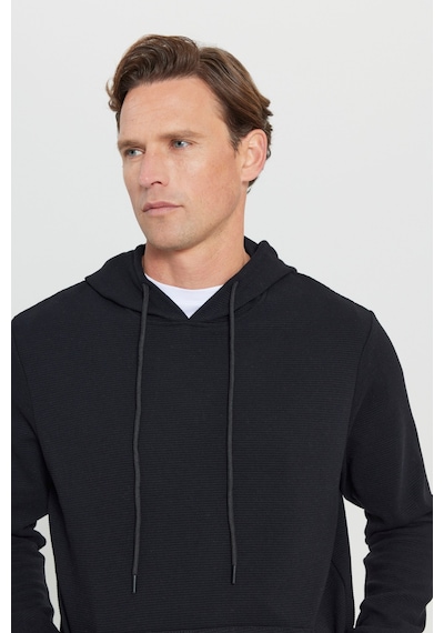 Ac&Co / Altınyıldız Classics Erkek Sıyah Standart Fit Normal Kesim Kapüşonlu Ottoman Desenli Cepli Sweatshirt Sıyah Siyah Ac&Co / Altınyıldız Classics Erkek Sıyah Standart Fit Normal Kesim Kapüşonlu Ottoman Desenli Cepli Sweatshirt Sıyah Siyah