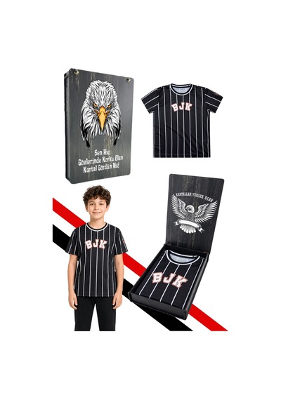 Beşiktaş Çocuk T-shırt Uv Kutu Siyah Uv.