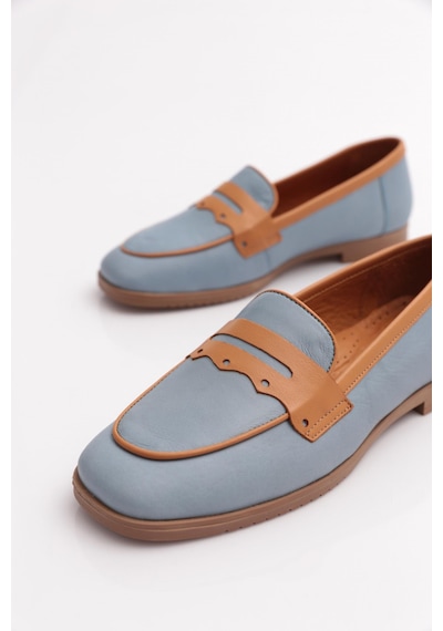Dgn 010-1 Kadin Loafer Ayakkabi Mavi