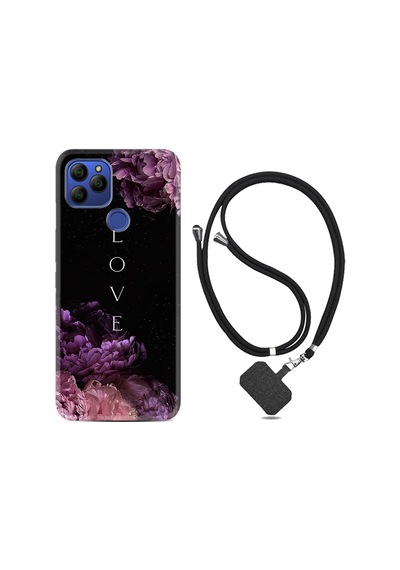 General Mobile GM21 Kılıf Boyun Askılı Love Flow 1664