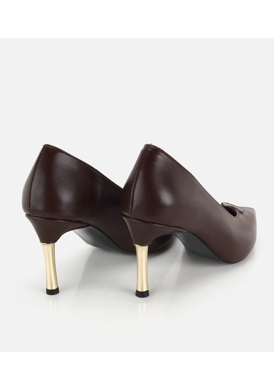 Hotiç Kadın Kahverengi Gold Topuk Detaylı İnce Topuklu Stiletto 01ayh332680a480 01ayh332680a480