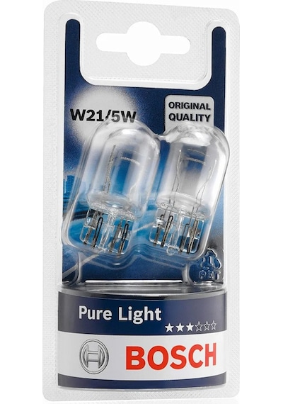Bosch W21/5w 12v Pure Light Çift Duy Ampul 2'li Stop Park Fren Geri Vites Ampulü