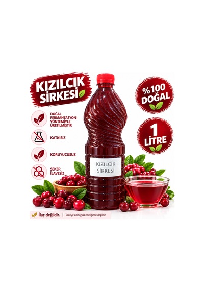 Kızılcık Sirkesi 1 Lt.