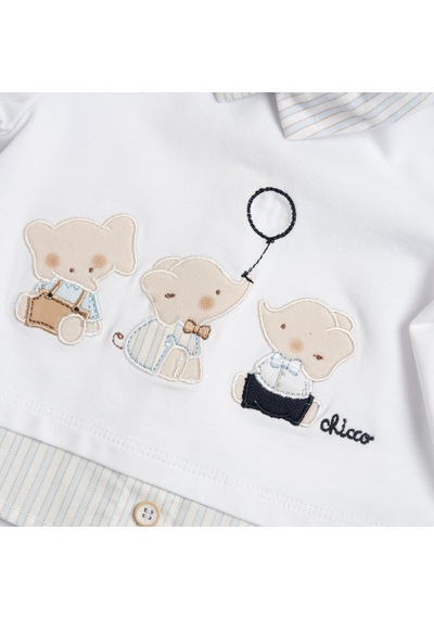 Chicco Takım / /t-shirt+pantalon 09073831000000 000038 Whıte & Blue Beyaz - Mavi