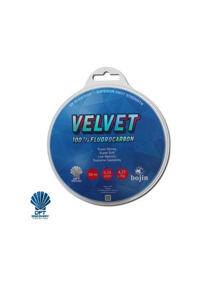 DFT Bojin Velvet Fluorocarbon 50 m 0.25 mm Misina