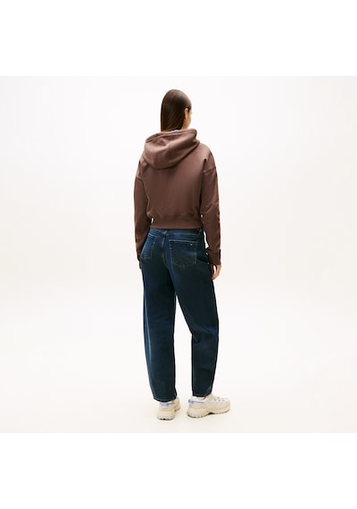 Tommy Hilfiger Bxy Crop Zip Kadın Kahverengi Sweatshirt Dw0dw21976 Kahverengi