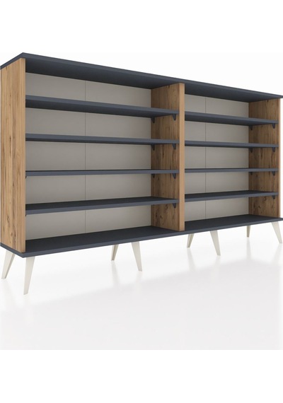 Arges Konsol 8 Raflı 176x30x99 Çam-antrasit Çam-antrasit Arges Konsol 8 Raflı 176x30x99 Çam-antrasit Çam-antrasit