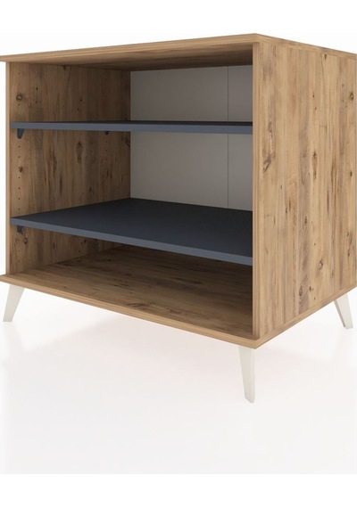 Kronos Şifonyer 2 Raflı 88x59x80 Çam-antrasit Atlas Çam