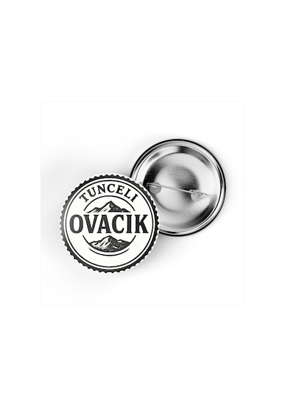 5 Adet İğneli Çanta Rozeti - Ovacık - Tunceli - 44 MM Çok Renkli
