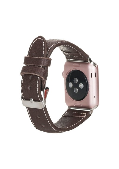Apple Watch Uyumlu Deri Kordon 42-44-45mm Nm4-as4 Kahve Diğer