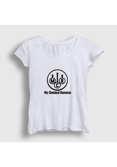 Presmono Kadın Mcr My Chemical Romance T-shirt Beyaz