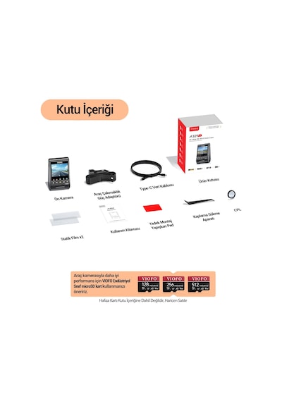 Viofo A329s 4k 60fps Wi-fi 6 Hdr Sony Starvıs 2 Sensör Gps'li Ssd Destekli Araç Kamerası