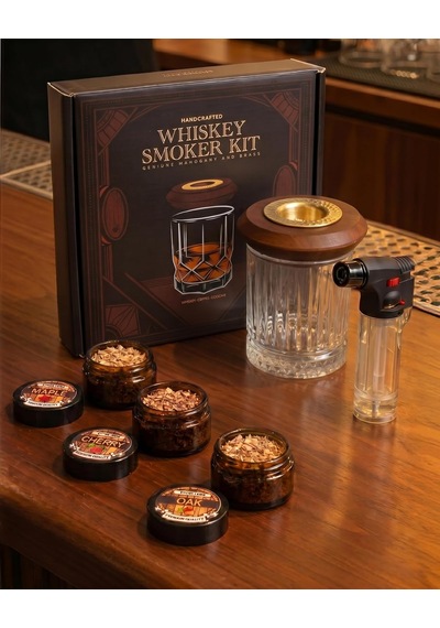Unchained Workshop Viski Tütsüleme Seti/kokteyl Tütsüleme Kiti / 8 Parça Kahve Tütsüleme Seti Beyaz - Çok Renkli