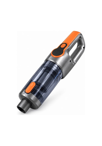 Şeffaf Toz Hazneli Gri Turuncu El Süpürgesi Temizlik Başlıkları Ve Usb Şarj Kablolu Cn