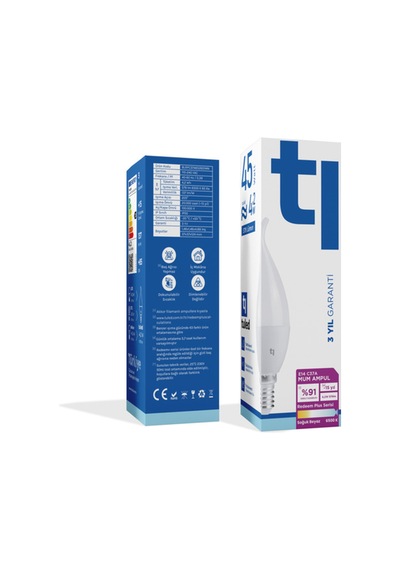 Redeem Plus C37A E14 Mum Ampul, Titreşimsiz, Göz Konforu, 579 Lümen, Soğuk Beyaz, 6500 Kelvin