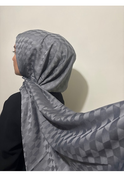 Moda Derin Gri Jakar Şal 03