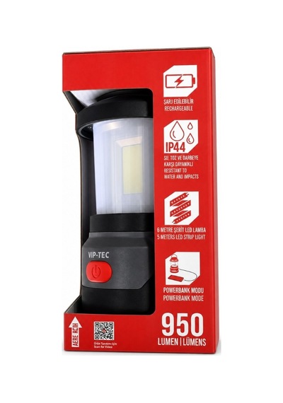 Vıp-tec Şarjlı Outdoor Led Kamp Lambası 950 Lümen