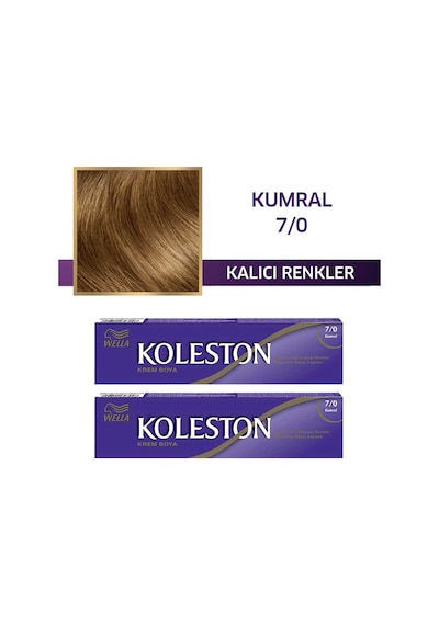 Wella Koleston Sıngle Tüp Boya 7/0 Kuraml 2x Paket