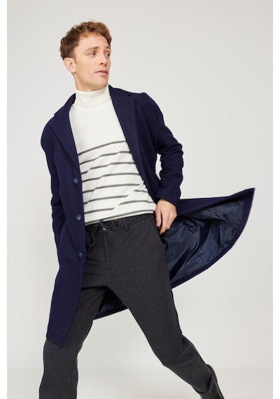 Ac&Co / Altınyıldız Classics Erkek Lacı Oversize Bol Kesim Mono Yaka Yünlü Kaşe Palto Lacivert Ac&Co / Altınyıldız Classics Erkek Lacı Oversize Bol Kesim Mono Yaka Yünlü Kaşe Palto Lacivert