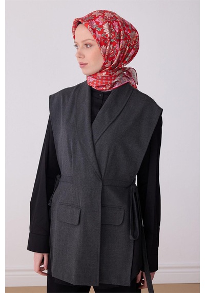 Belli İpek Eşarp - 4314-09 Kırmızı Twill