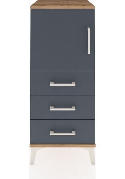 Hyperion Komodin 2 Raflı 3 Çekmeceli Tek Kapaklı 44x44x106 Ça... Çam