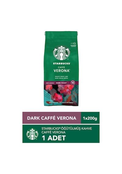 Starbucks Caffe Verona Dark Roast Öğütülmüş Filtre Kahve 200 G