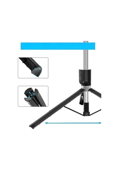 Bluetooth Kumandalı Ayaklı Selfie Çubuğu / 170cm Profesyonel Kull
