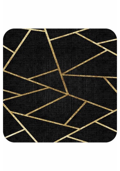 Siyah Geometrik Desen Banyo Halısı Klozet Paspas Seti Bs336n11