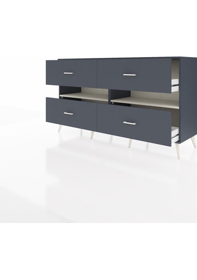 Hyperion Konsol 2 Raflı 4 Çekmeceli 176x44x99 Antrasit-aytaşı/antrasit Antrasıt/aytası - Antrasıt Hyperion Konsol 2 Raflı 4 Çekmeceli 176x44x99 Antrasit-aytaşı/antrasit Antrasıt/aytası - Antrasıt