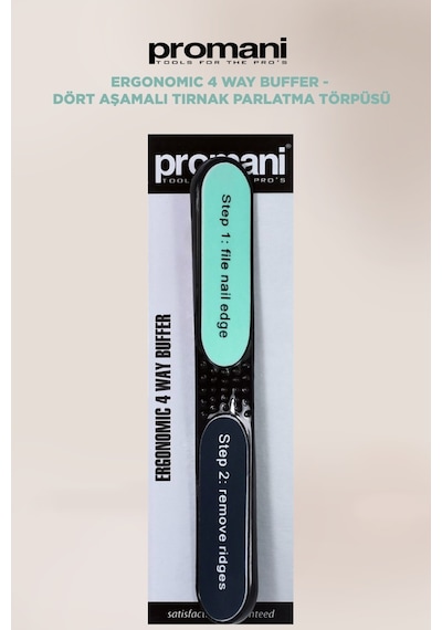Promani Ergonomik 4 Aşamalı Tırnak Parlatma Törpüsü - Pr408 10602