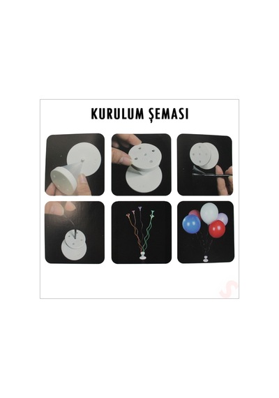 Spiral 50 Cm, 5'li Balon Standı Balonlar Hariç