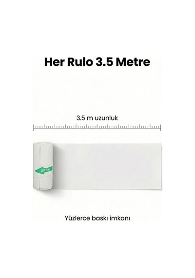 Kendinden Yapışkanlı Çocuk Kamera Baskı Kağıdı, 5'li Rulo 57x25mm Baskı Termal Kağıt Rulo