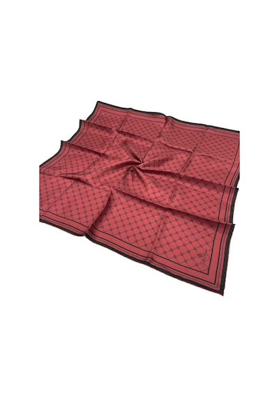 Silk Home Twill İpek Eşarp - 11393-11 Bordo Siyah Çok Renkli
