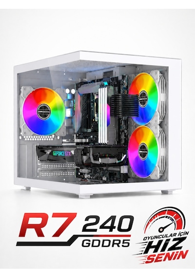 J-Tech Pulse R5-5500 16 GB 500 GB+256 GB SSD R7240 Free Dos Masaüstü Bilgisayar