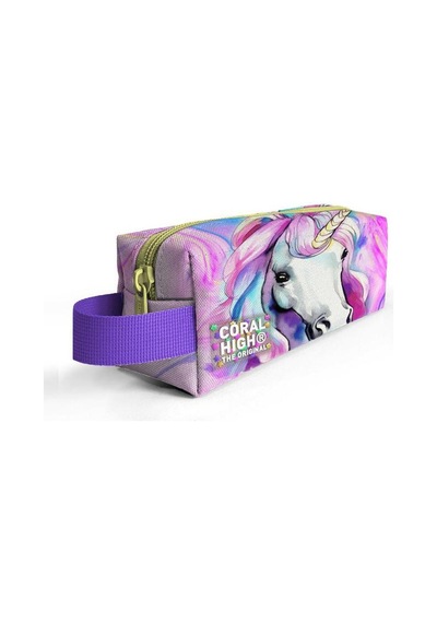 Coral High Kids Renkli Unicorn Desenli Kalem Çantası 22074 Çok Renkli
