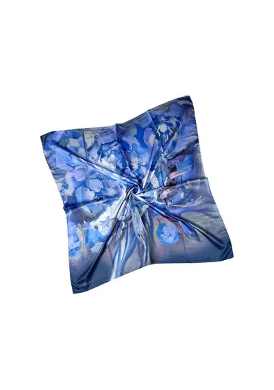 Mim Eşarp Emilya Rayon Çiçek Desenli Eşarp 90x90 Cm Saks