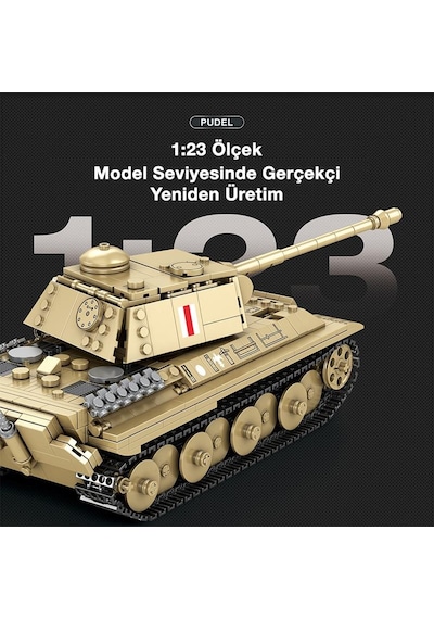 Reobrix 77034 World Of Tanks Pudel Panter Tankı Yaratıcı Yapı Blok Seti Building Blocks - 969 Parça