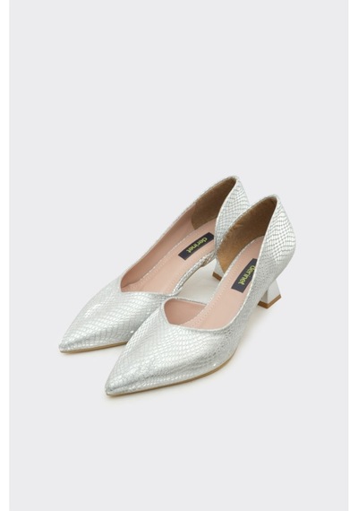 Derinet Kısa Topuk Saten Kadın Stiletto Gmş Sim Gmş Sim