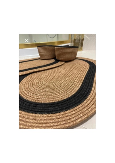 Jüt , Hasır ,banyo Paspas Takımı, Banyo, Takımı, Klozet Takımı Hasırsiyah Hasırsiyah